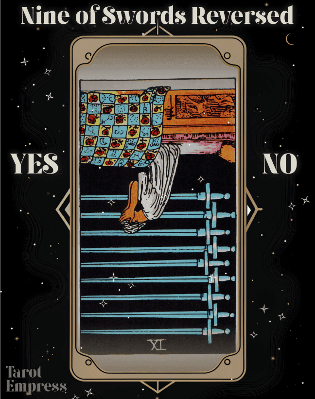 nine of swords reversed yes or no