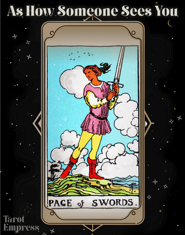 Page of Swords as How Someone Sees You Reversed & Upright Meanings
