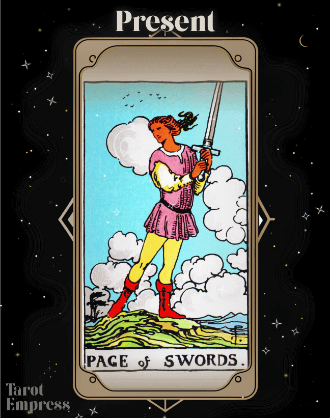 Page of Swords Present: Upright & Reversed Meaning [Explained]