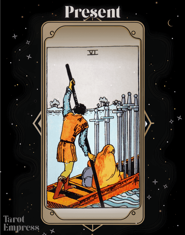 6 of Swords Present: Upright & Reversed Meaning [Explained]